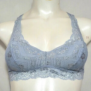 MEDIUM‎ Gilligan Lace Pullover Racerback Bralette Blue NWT